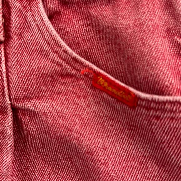 VTG Wrangler Jeans 26x32 Western Bareback Red High Waisted Cowgirl Rodeo USA 90s - Picture 8 of 16